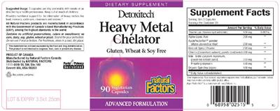 Label of Detoxitech Heavy Metal Chelator