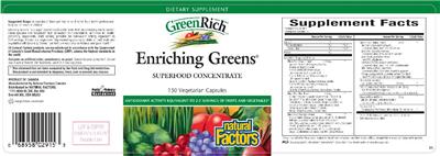 Label of GreenRich Enriching Greens