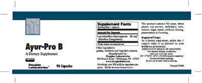 Label of Ayur-Pro B