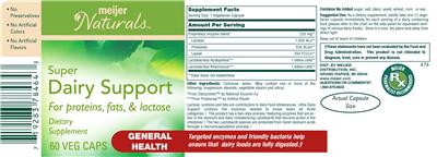 Label of Super Dairy Support